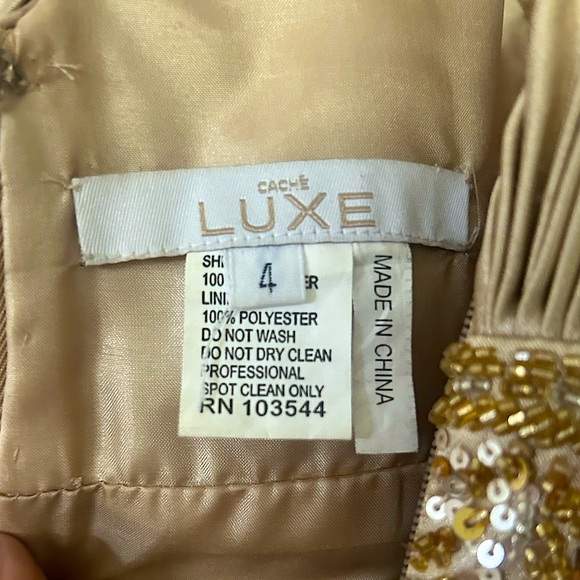 Cache Luxe Gold Dress embedded Jewels - Picture 7 of 8